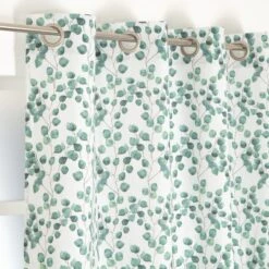 Rideau Tamisant, Ivy Blanc Et Vert L.135 X H.260 Cm