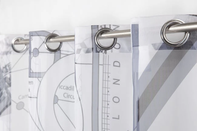 Voilage Transparent, Funnydog Blanc & Noir L.140 X H.240 Cm 1 Voilage Transparent, Funnydog Blanc & Noir L.140 X H.240 Cm