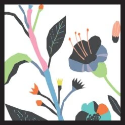 Affiche Branches Florales L.14 X H.14 Cm