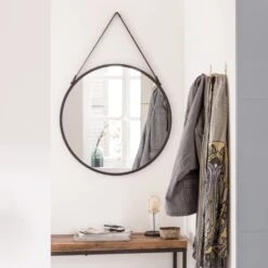 Miroir Rond Barbier, Noir Diam.41 Cm