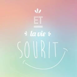 Affiche La Vie Sourit L.14 X H.14 Cm