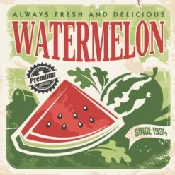 Affiche Watermelon L.14 X H.14 Cm