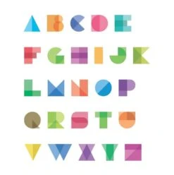 Affiche Abécédaire L.14 X H.14 Cm