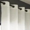 Rideau Tamisant, Elis, Blanc Et Noir, L.140 X H.260 Cm INSPIRE