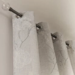 Voilage Tamisant, Natural, Gris, L.140 X H.260 Cm INSPIRE