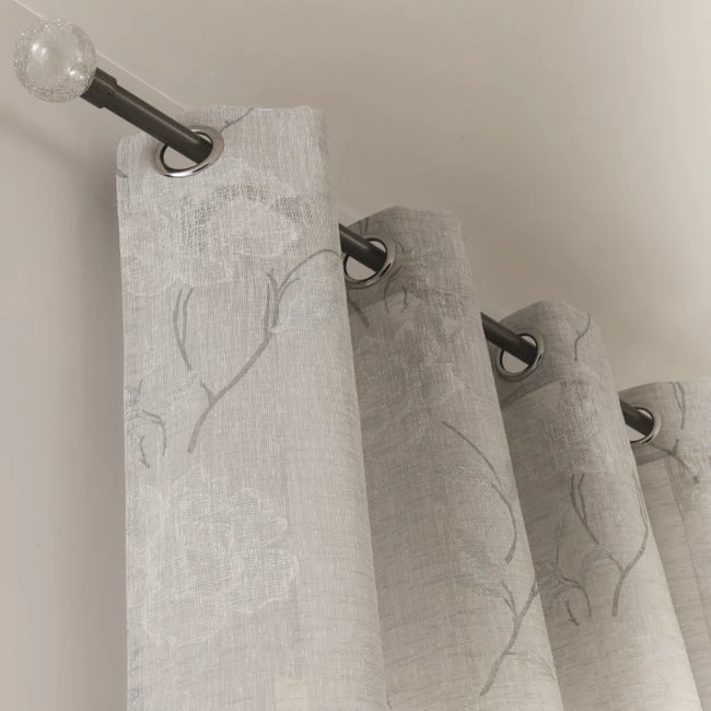 Voilage Tamisant, Natural, Gris, L.140 X H.260 Cm INSPIRE 1 Voilage Tamisant, Natural, Gris, L.140 X H.260 Cm INSPIRE