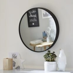 Miroir Rond Jeu De Profondeur, Noir Diam.40.4 Cm
