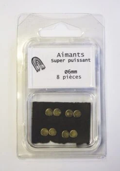 Lot De 8 Magnets Métal Cylindre, Argent L.6.7 X H.11 Cm