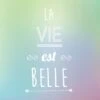 Affiche La Vie Est Belle L.14 X H.14 Cm