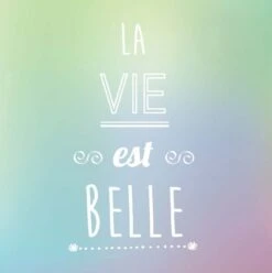 Affiche La Vie Est Belle L.14 X H.14 Cm