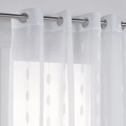 Voilage Tamisant, Nina Blanc L.140 X H.260 Cm