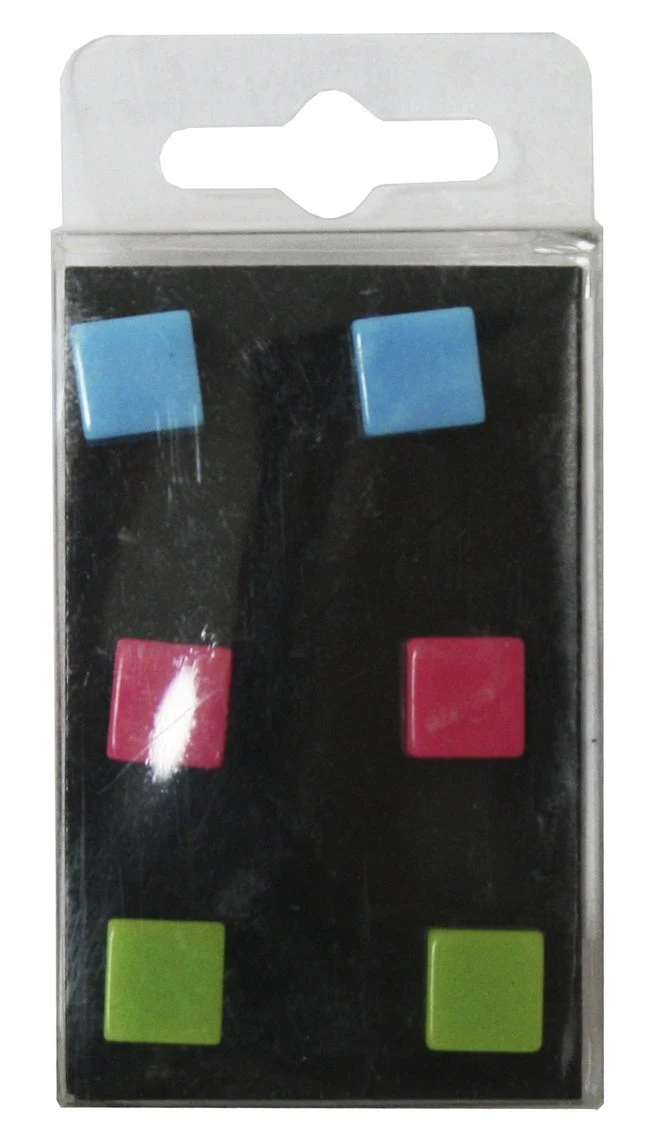 Lot De 6 Magnets Fantaisie Couleur Cubes, Multicouleur L.5 X H.8 Cm 1 Lot De 6 Magnets Fantaisie Couleur Cubes, Multicouleur L.5 X H.8 Cm