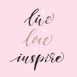 Affiche Live, Love Inspire L.14 X H.14 Cm