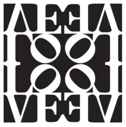 Affiche Love Typo L.14 X H.14 Cm