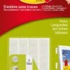 Lot De 24 Languettes De Fixation Tableaux S, Blanc