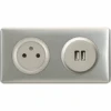 Legrand Céliane – Prise 2P+T + Prise Double USB – Ensemble Aluminium Complet