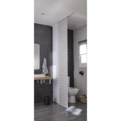 Panneau Japonais, Blanc-blanc N°0, H.250 X L.50 Cm